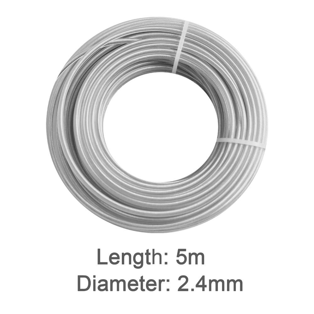 Nylon and Steel Wire Grass Trimmer Line 5m/10m/15m*2.4mm/2.7mm/3mm Trimmer Rope  Garden Maintenance