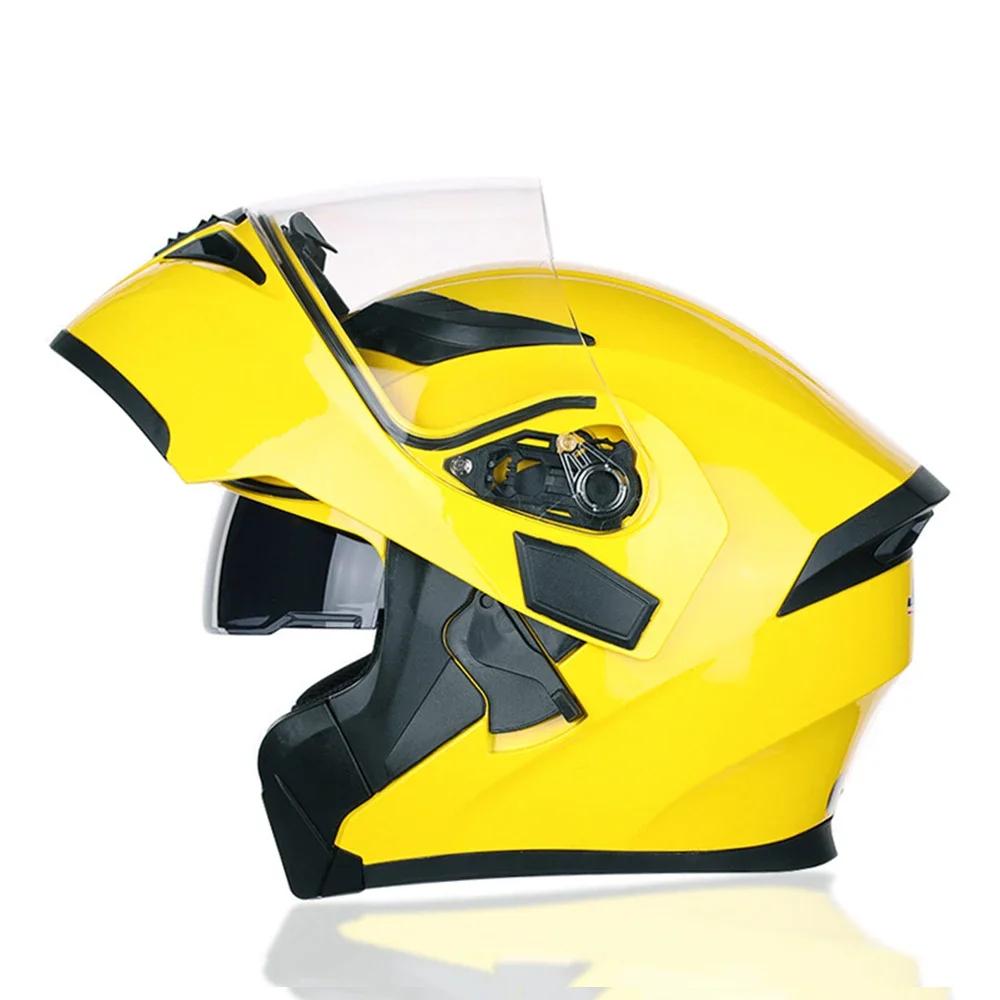

Желтый Мотоциклетный Шлем Износостойкие Аксессуары Дышащая Защита Головы Защита от Падений Мотокросс Каск Откидной Гоночный M-2XL M
