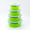 ZISIZ Foldable Silicone Food Storage Container Set