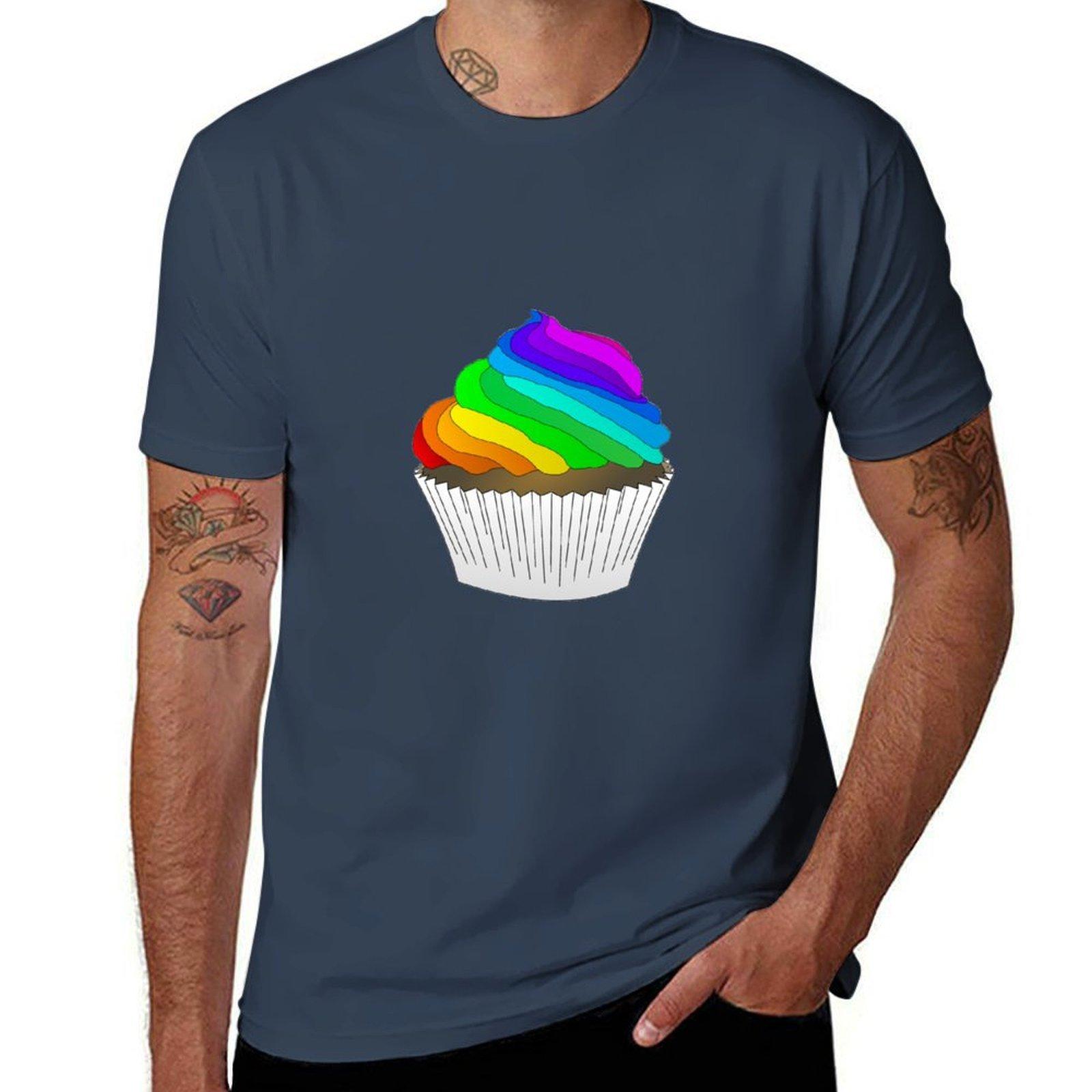 Rainbow cupcake TShirt Quick Dry Training Short Sleeve Tee S
