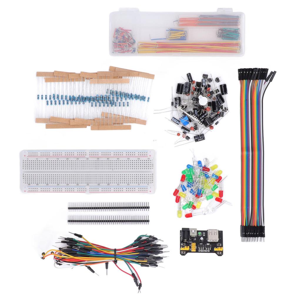 Elektronik-Bauteile-Kit Starter Spaß-Sortiment mit 830 Lötpunkten Breadboard für R3
