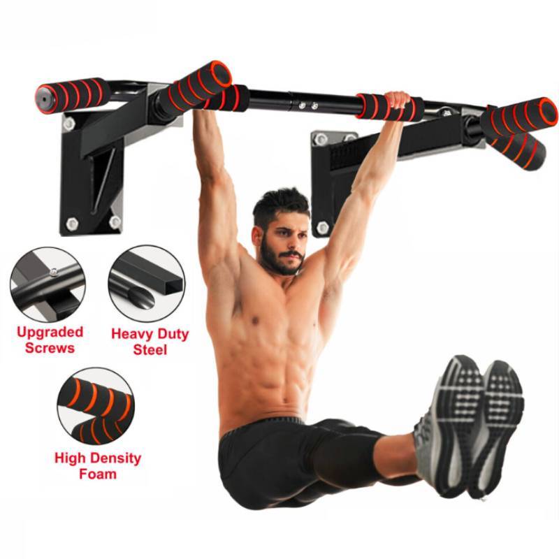 Wall Mounted Pull Up Bar For Home Fitness Strength Training With Steel Construction For Adults