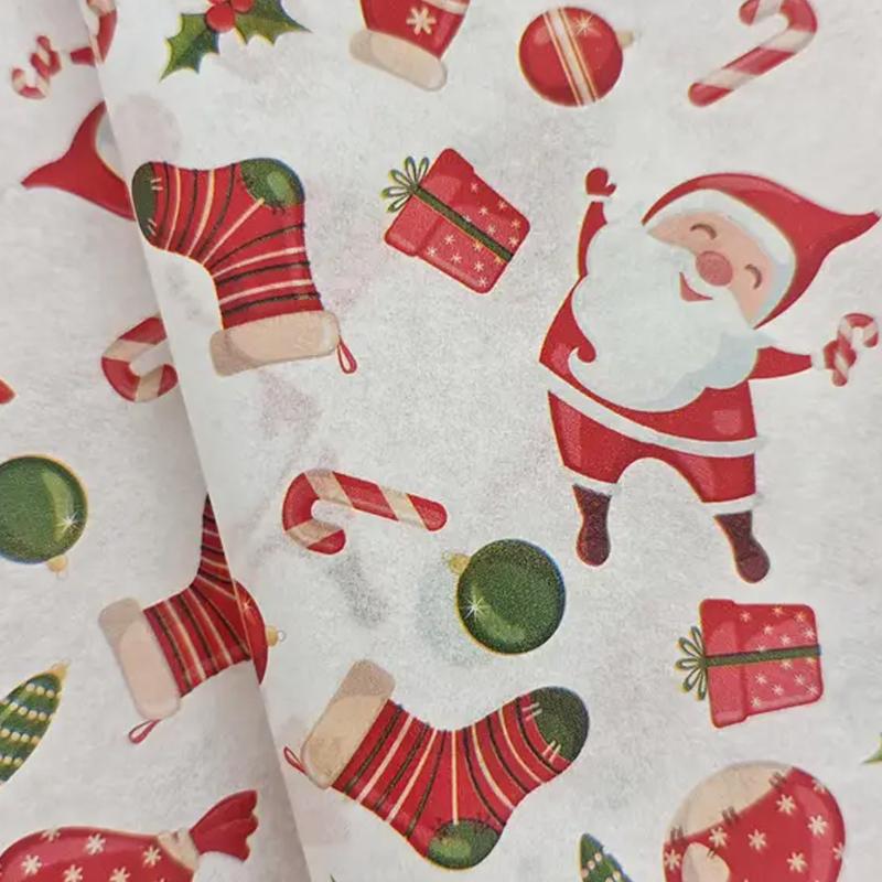 10pcs Snow Pear Paper Christmas Santa Claus Light Elements Gift Wrapping Paper Christmas Packaging Decorative Paper