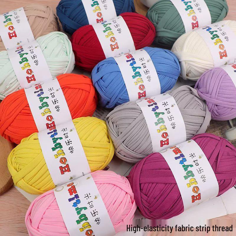 Набор для вязания крючком и спицами своими руками: Толстая пряжа для ручной вязки сумок, сандалий, подушек, ковров, кукол Red 12