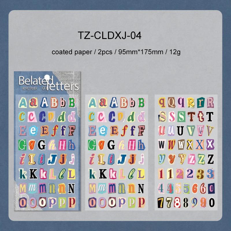 JIANWU Belated Letter Series Vintage Letter Number Landscape Material Collage Scrapbooking Sticker Creative Journal Stationery