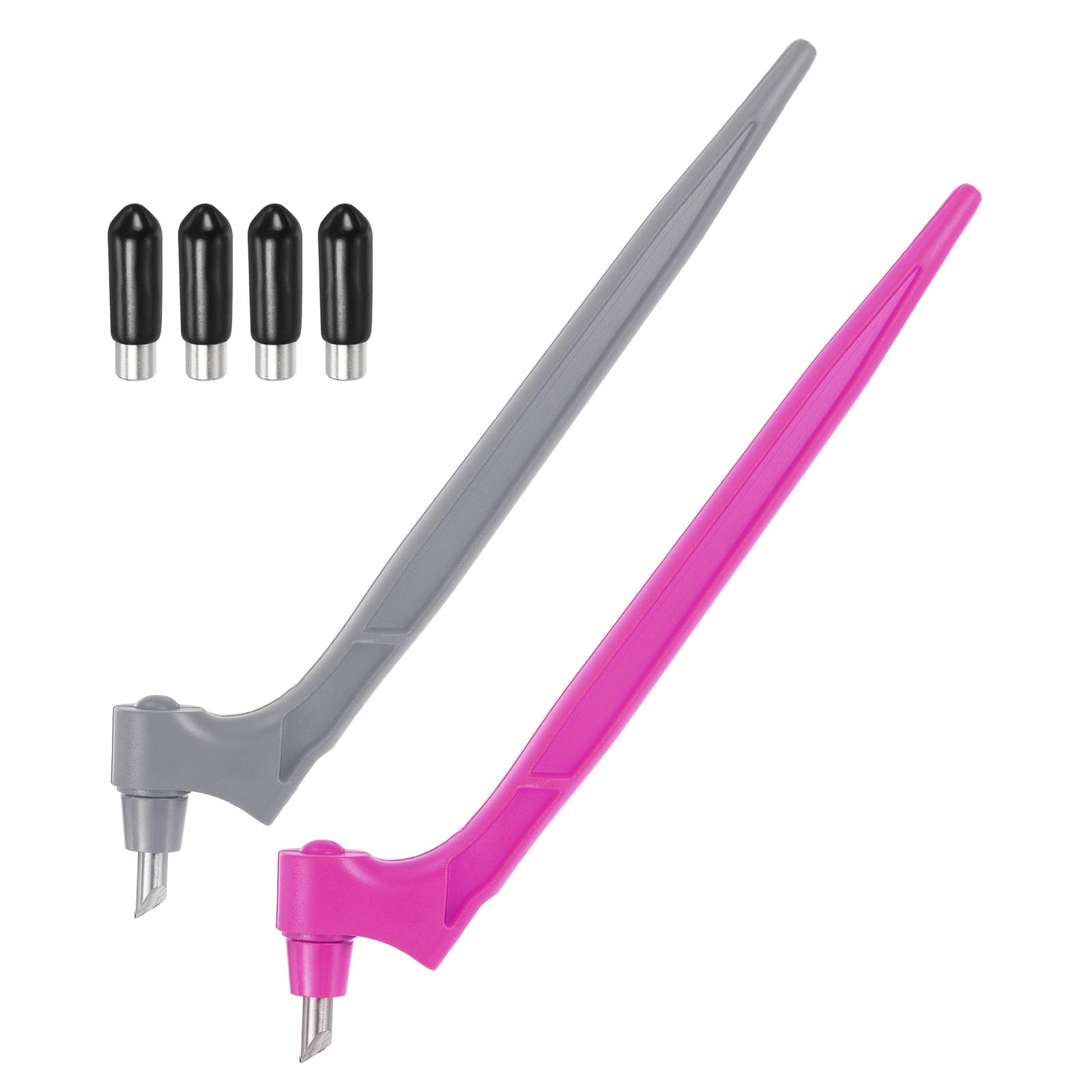 

PATIKIL 360 Degree Rotating Pen Cutter Craft Cutting Tool Set of 2 for Creative DIY Art Painting Scrapbooking Rose Red Grey