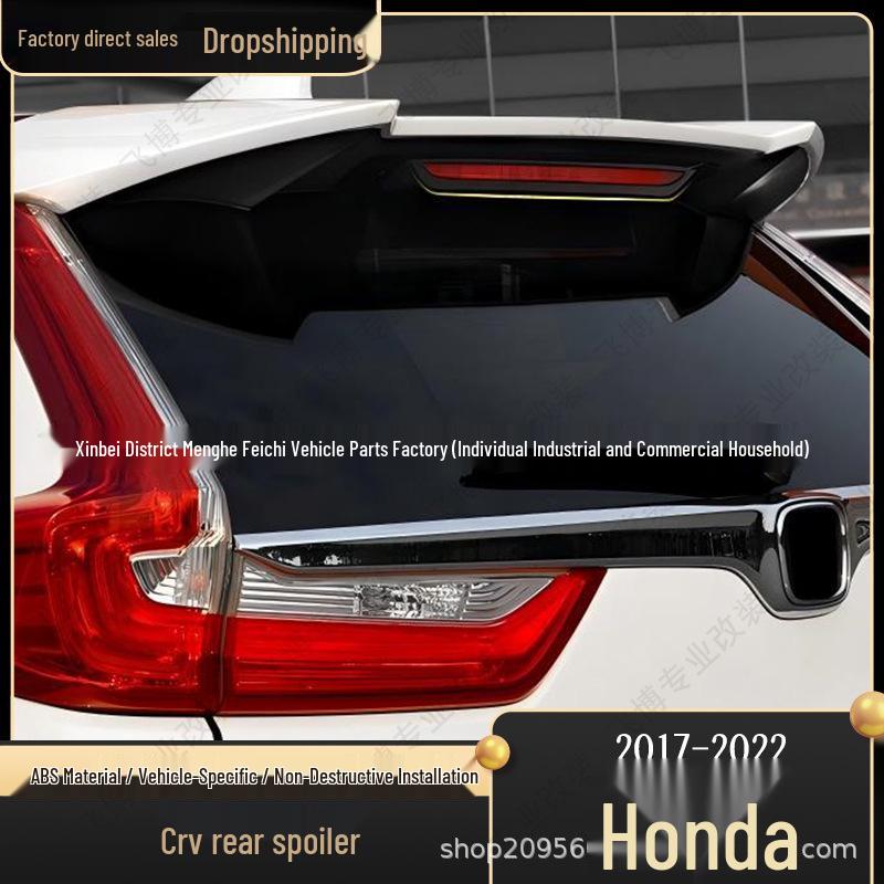 2021 CRV Sport Rear Spoiler for 5th Gen: Lighted Top Spoiler, No Drilling, Baking Paint.