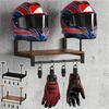 With Hooks Helmet Display Stand Wall Mount Cycling Equipment Holder  Sports Gear Accessories