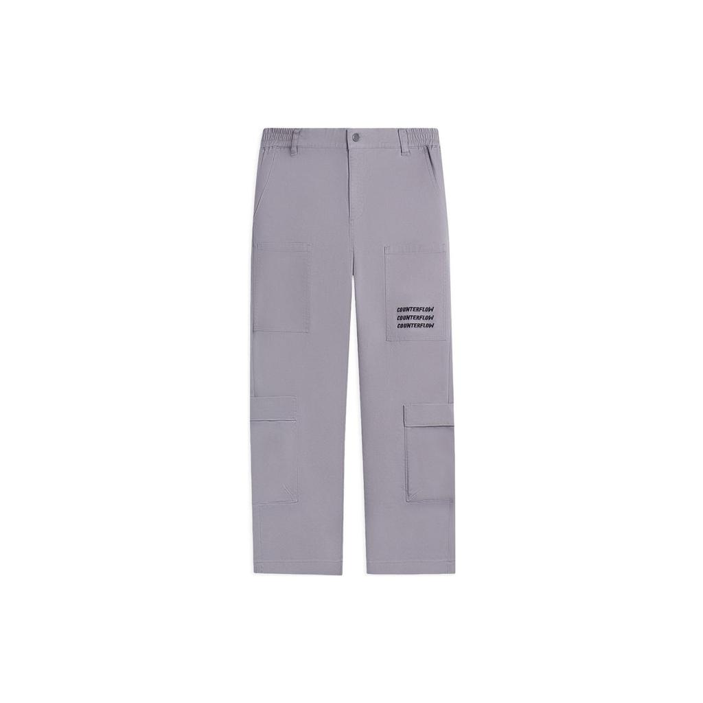Li Ning CF Tracing Casual Pants Unisex Gray AKXSC21-2