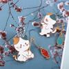 Bag Funny Cats Collar Jewelry Accessories Cat Brooch Cat Fishing Brooch Badge Pin Enamel Brooch