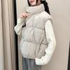Wind cotton vest autumn and winter vest stand-up collar short cotton vest women's down cotton clothing vest outer wear