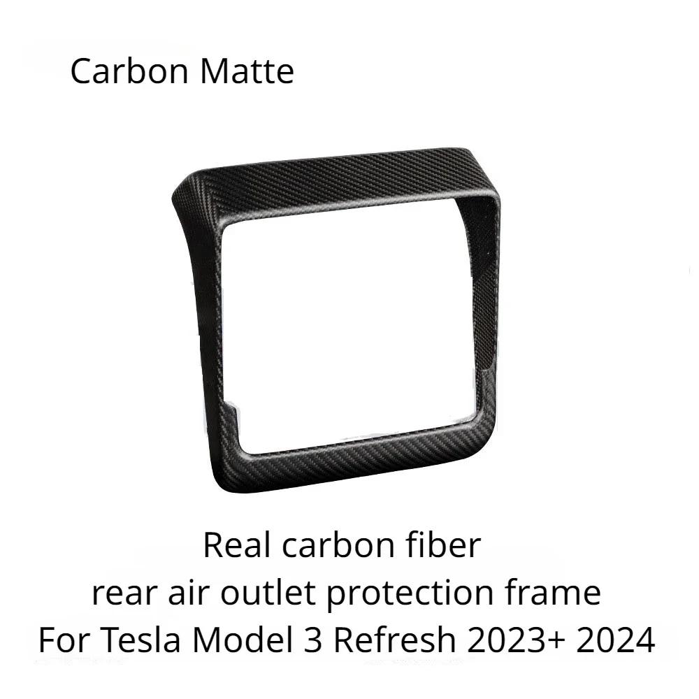 

Защитная крышка заднего кондиционера из настоящего углеродного волокна для Tesla Model 3 Highland 2024 New Model3 Аксессуары для интерьера