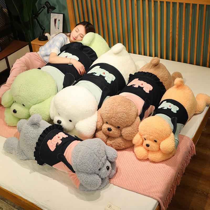 Pillow on The Bedside Cushion on The Waist and Back Pillow for Girls Sleeping on The Sofa Bed Dog Couple Denim Plush Toys