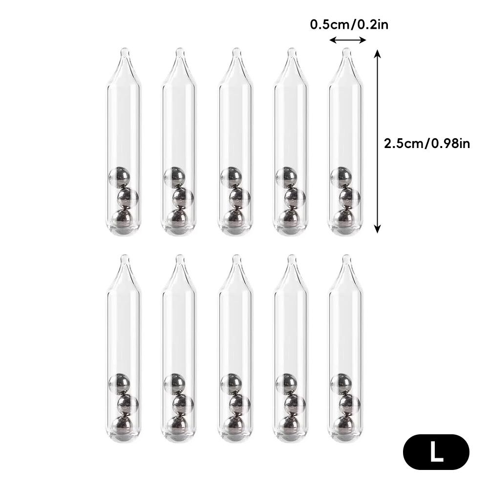 10PCS Lure Soft Bait Rattles With Glass Beads Attract Fish Noise Maker Fishing Supplies