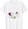 Peanuts - Snoopy Woodstock Snowman T- Shirt