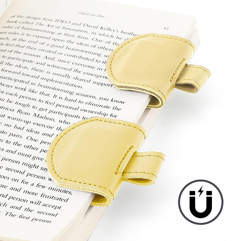 Bookmark With Pen Holder Magnetic Mark Pen Clip Leather Bookmark Book Accessories For Reading Writers Students Teachers Notes