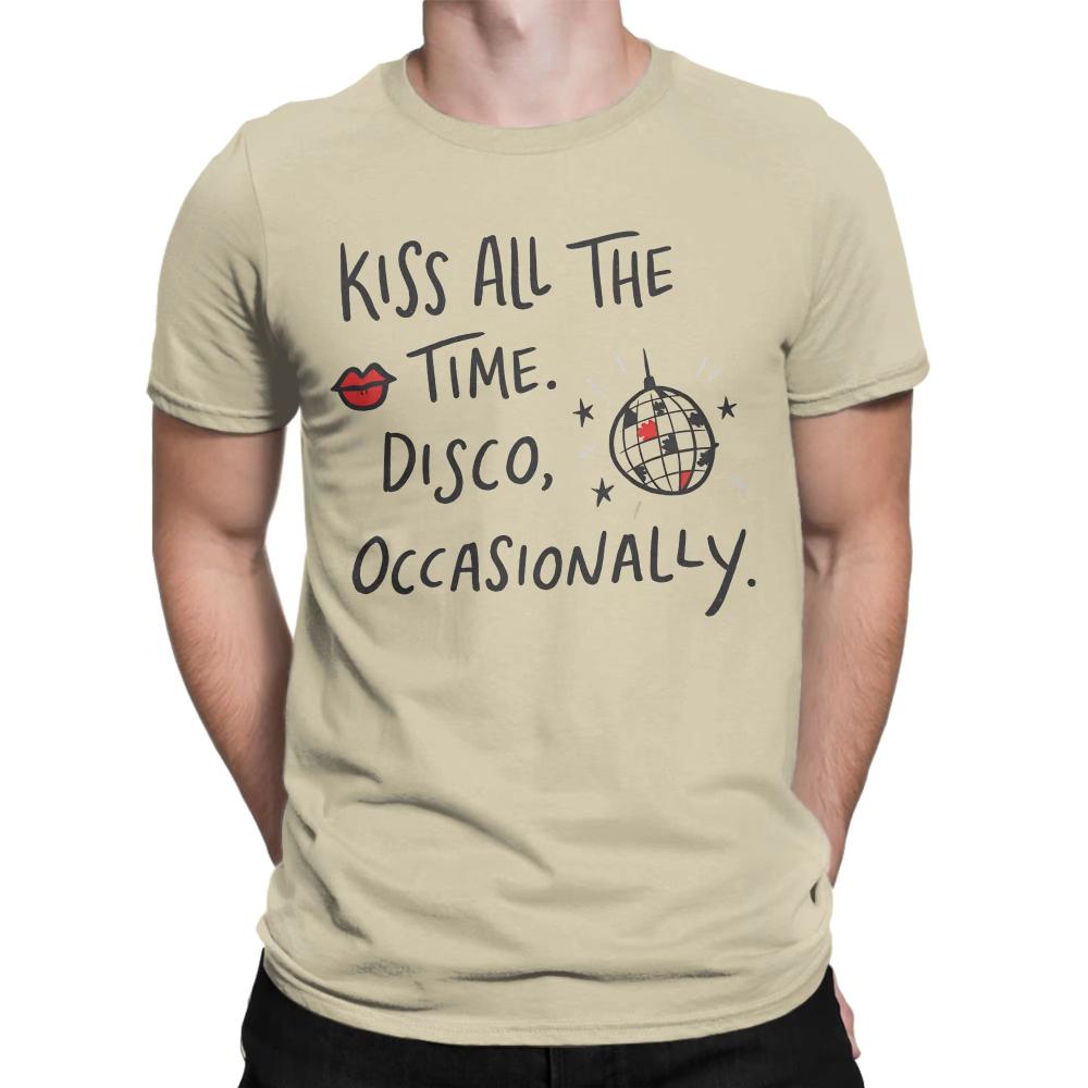 Men Women Kiss All The Time T Shirts Harrys Styles 2026 New Album Cotton Tops Novelty Short Sleeve Round Neck Tee Unique TShirt