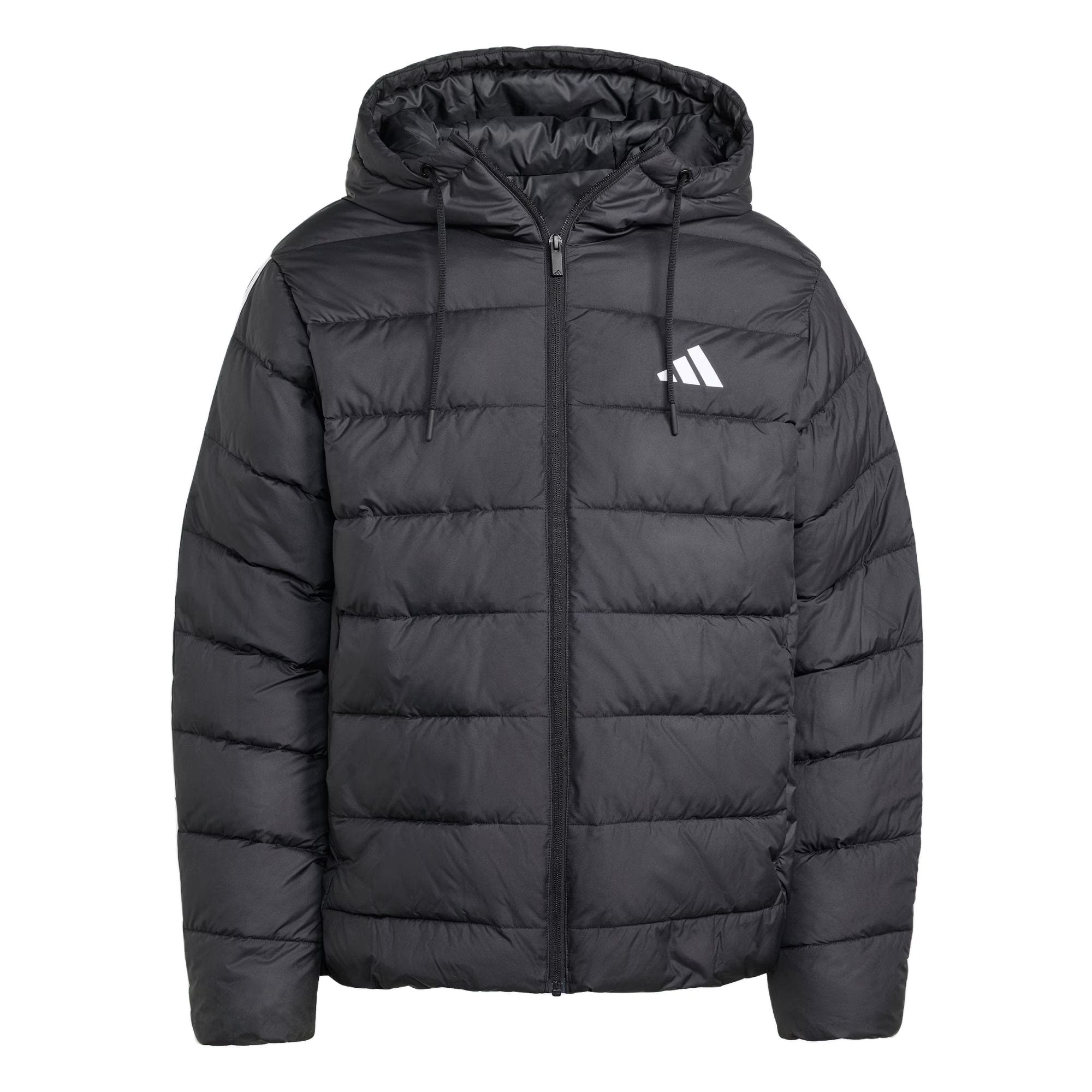 Adidas hooded stripe-detail padded jacket JM8355