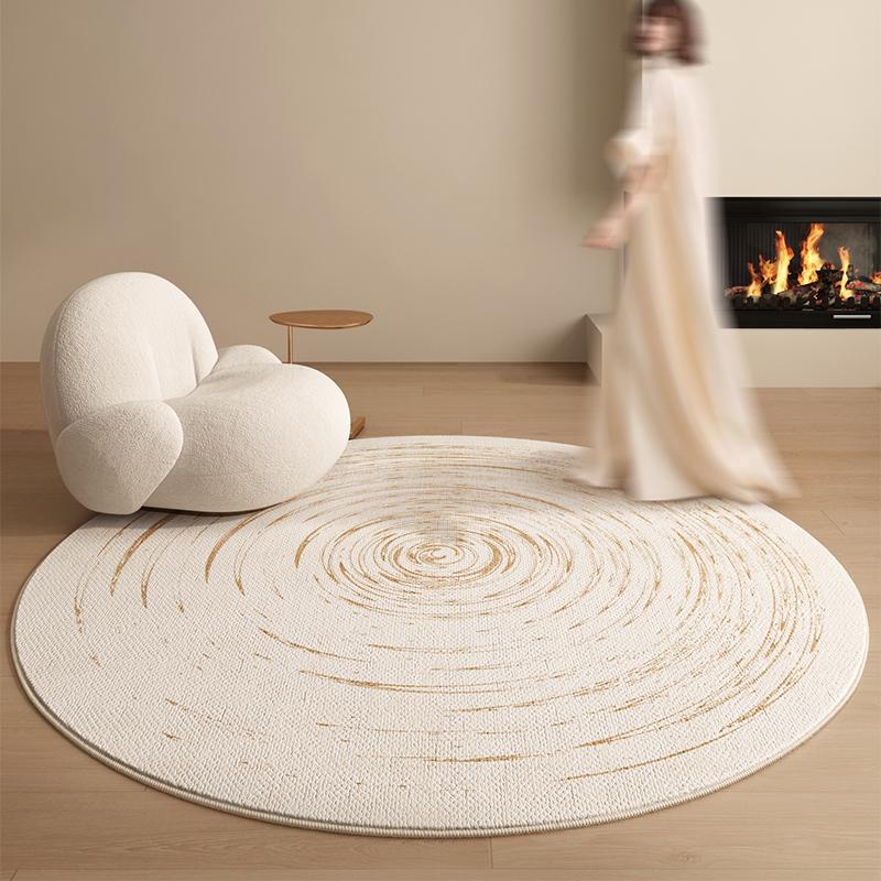 Minimalistischer Stil Teppiche für Wohnzimmer Dick Plüsch Schlafzimmer Dekor Runder Teppich Rutschfest Arbeitszimmer Bodenmatte Flauschig Weich Lounge Teppich