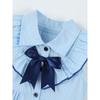 Toddler And Little Kids College Style Collared Lace Bow Sleeveless Children'S Dress Woven Cotton Summer Dress
