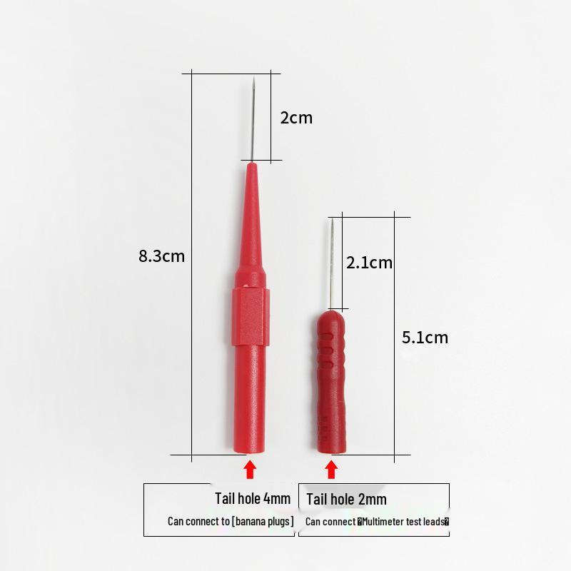 Universal Multimeter Test Lead Extension with Non-Destructive Piercing Probe and Fine Steel Needle for Auto Repair Detection