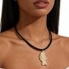 Elegante Fischanhänger Halskette Damen Zinklegierung Kette Minimalistisch Trendiger Schmuck