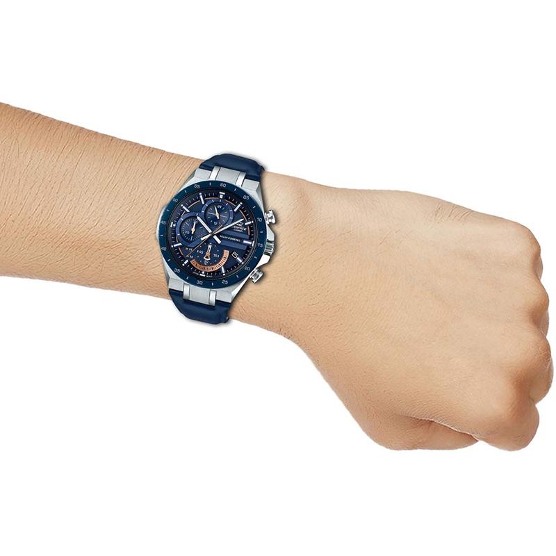 Casio EDIFICE series pointer adjustable alarm clock multi-function watch solar movement leather strap Japanese and Korean watch men's EQS-920BL-2A