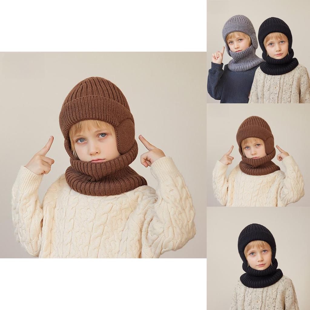 Childrens Knit Hat And Neck Warmer Set For Winter Warmth