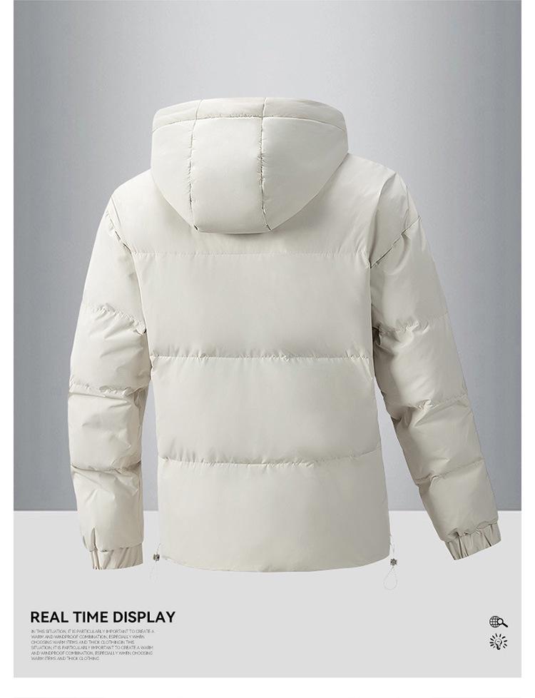 Men's Winter Hooded Cotton Jacket - Trendy Youth Cross-Border Windbreaker