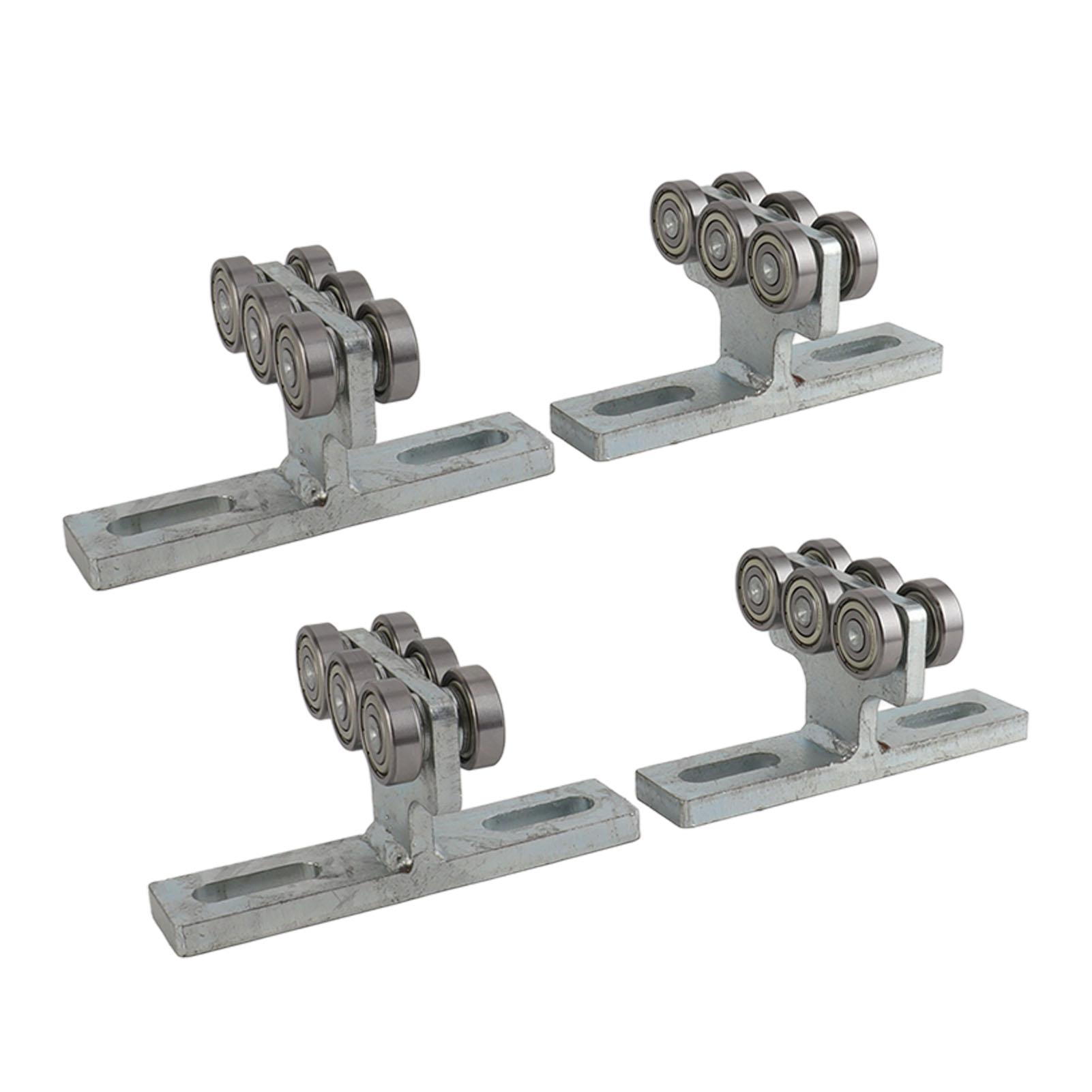 

4 шт. Тележка для тали 6-колесная Т-образная роликовая сборка фурнитура для DIY проектов