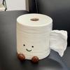 Cute Roll Paper Tissue Box Holder Home Decor Premium Desktop Tissue Dispenser for Living Room