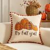 Maple Leaves Throw Pillow Cover Pumpkin Tufted Autumn Pillowcase Plush Pillow Covers  Fall Decor