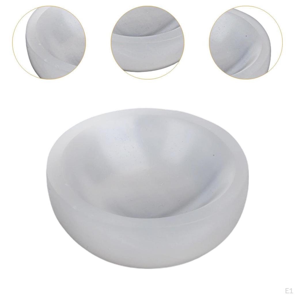 Decorative Selenite Bowl, Handmade Ornament, DIY Jewelry Stone Holder for Centerpiece, Living