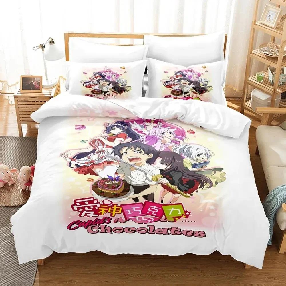 Comfortable Anime Print Duvet Cover Set With Duvet Cover And Pillowcases King Queen Twin Sizes For All Ages