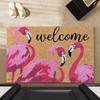 Flamingo Welcome Door Mat Suitable Various Scenarios Such As Kitchen Entrance Bedroom Living Room Home Decoration Carpet Only