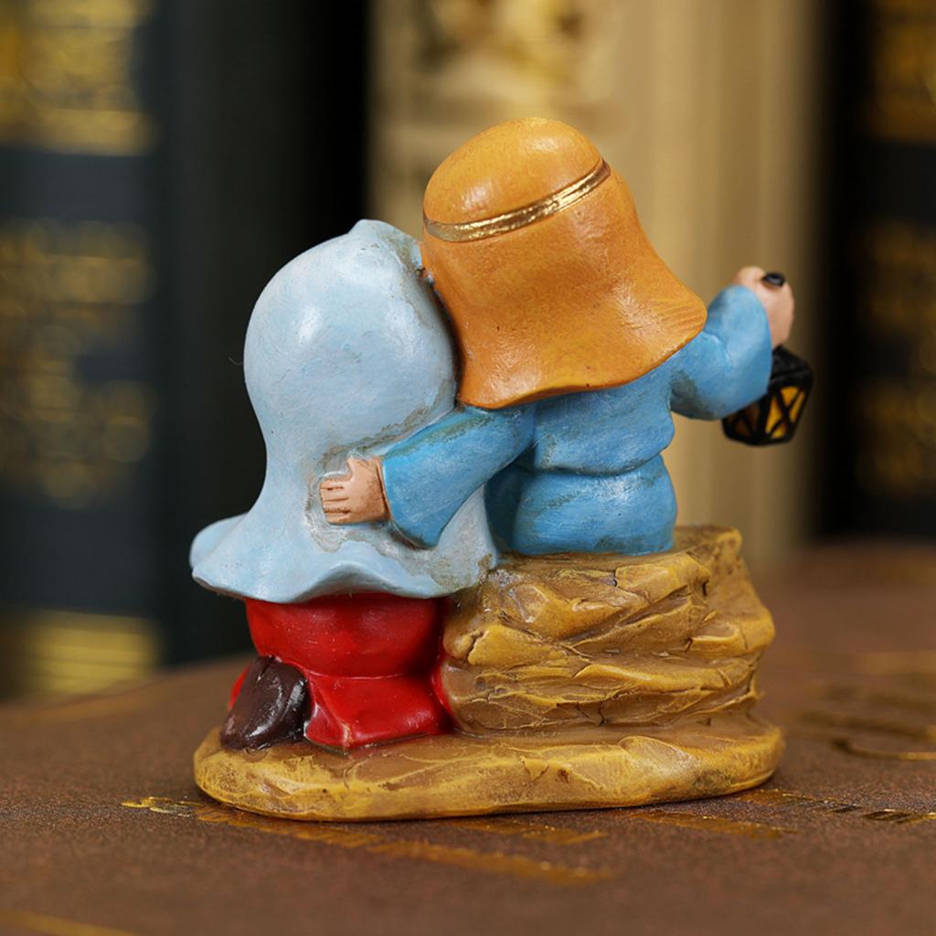 Cartoon Nativity Scene Resins Miniature Statues Tabletop Decors Christmas Figurines For Holiday Display Ornament Gift