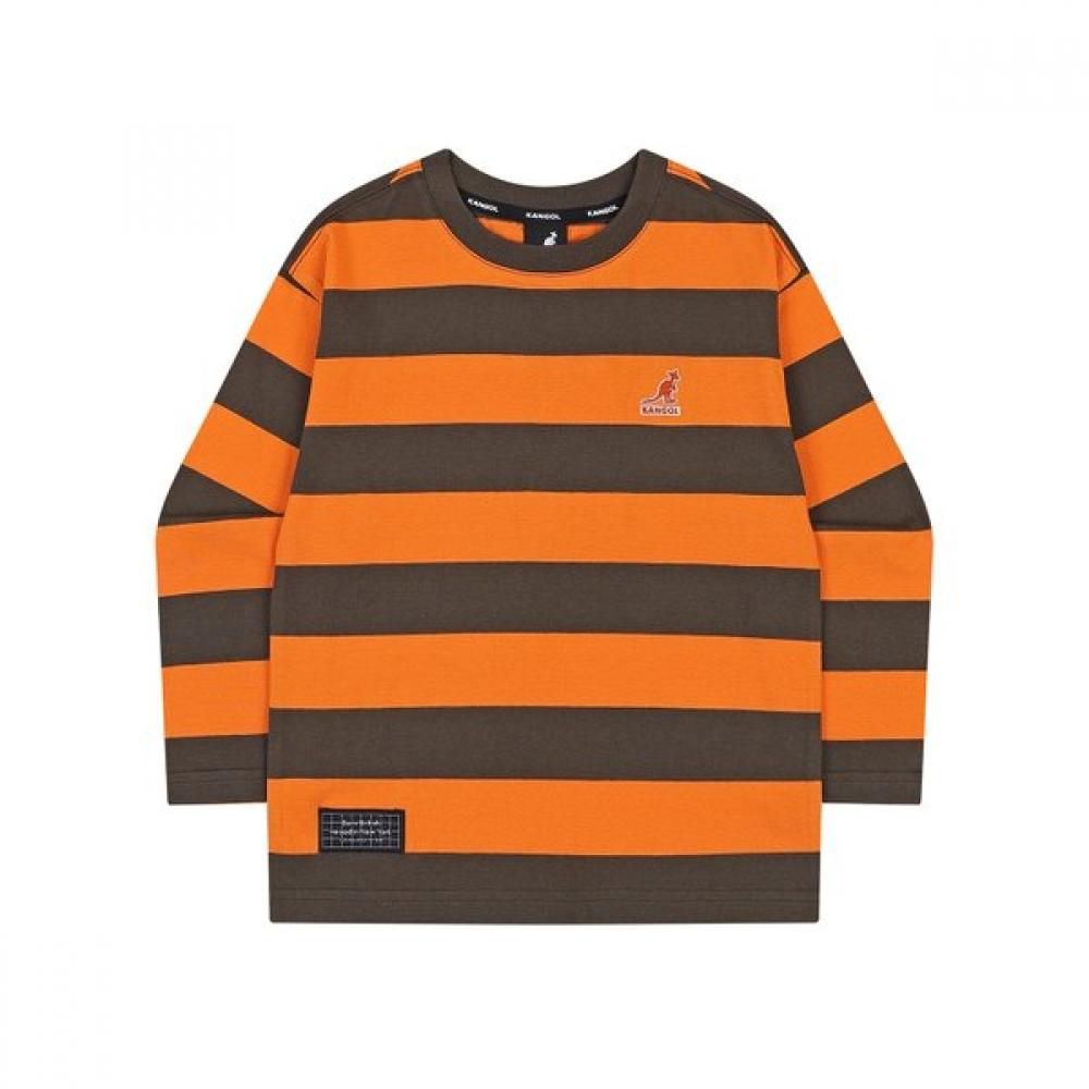 

Kangol Kids Border STripe T shirT Rc 0210 Orange oranges/110
