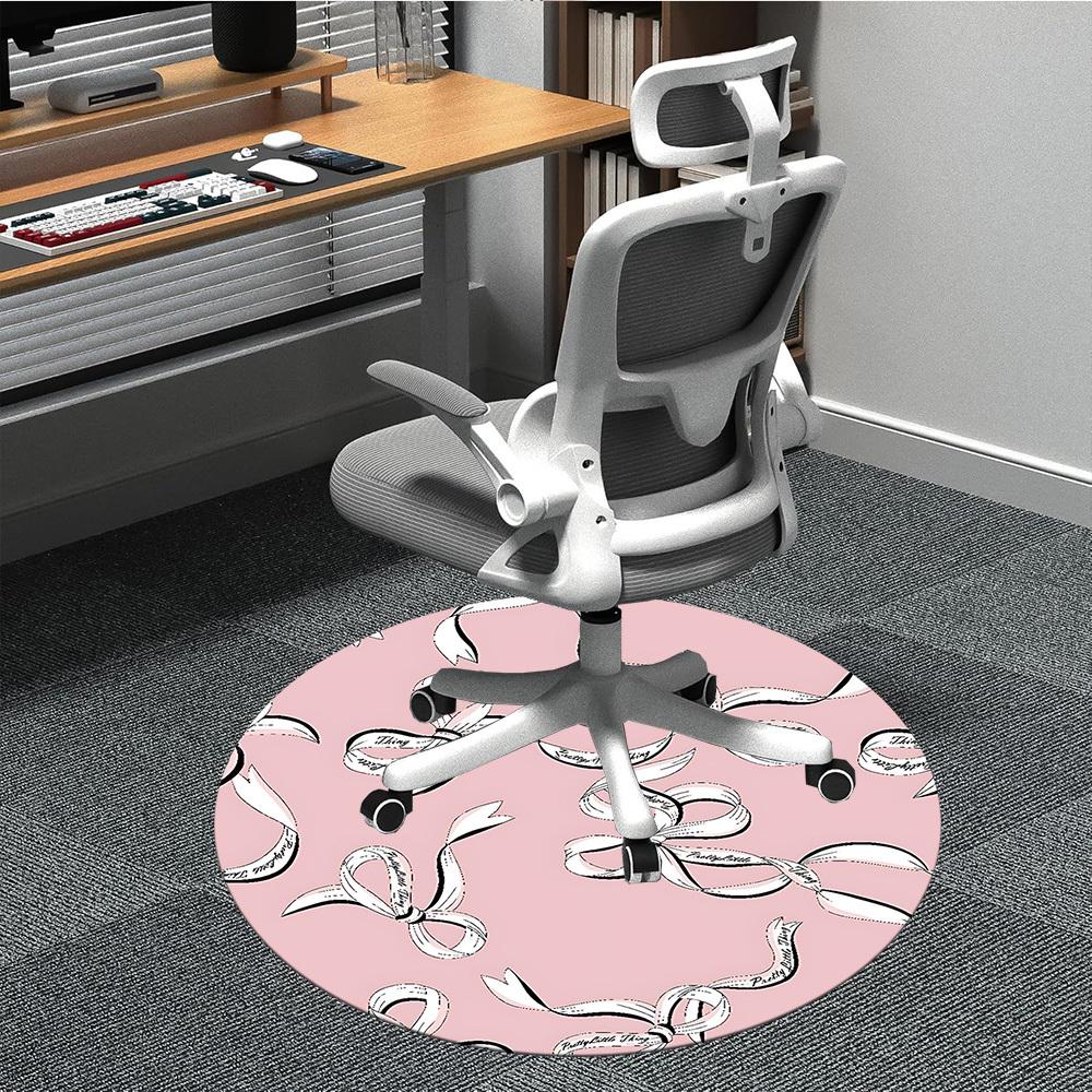 

1pc Ribbon Pattern Chair Carpet for Office, Non-slip, Soft and Durable Office Rug for Interior Decoration, Perfect for Office yy260313051 80cm by 80cm