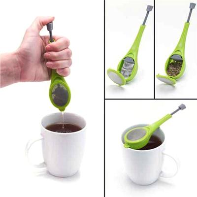 Saveur Saine de Qualité Alimentaire Gadget Infuseur à Thé Total Mesurer Tourbillonner Infuser Remuer et Presser Passoire à Thé et Café en Plastique Filtre à Thé