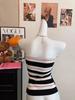 Women's Korean Retro Striped Strapless Slim Fit Vest - Summer Hot Girl Style