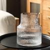 Trendy Transparent Glass Hydroponic Flower Vase for Fresh Roses - Elegant Living Room/Dining Table Decor