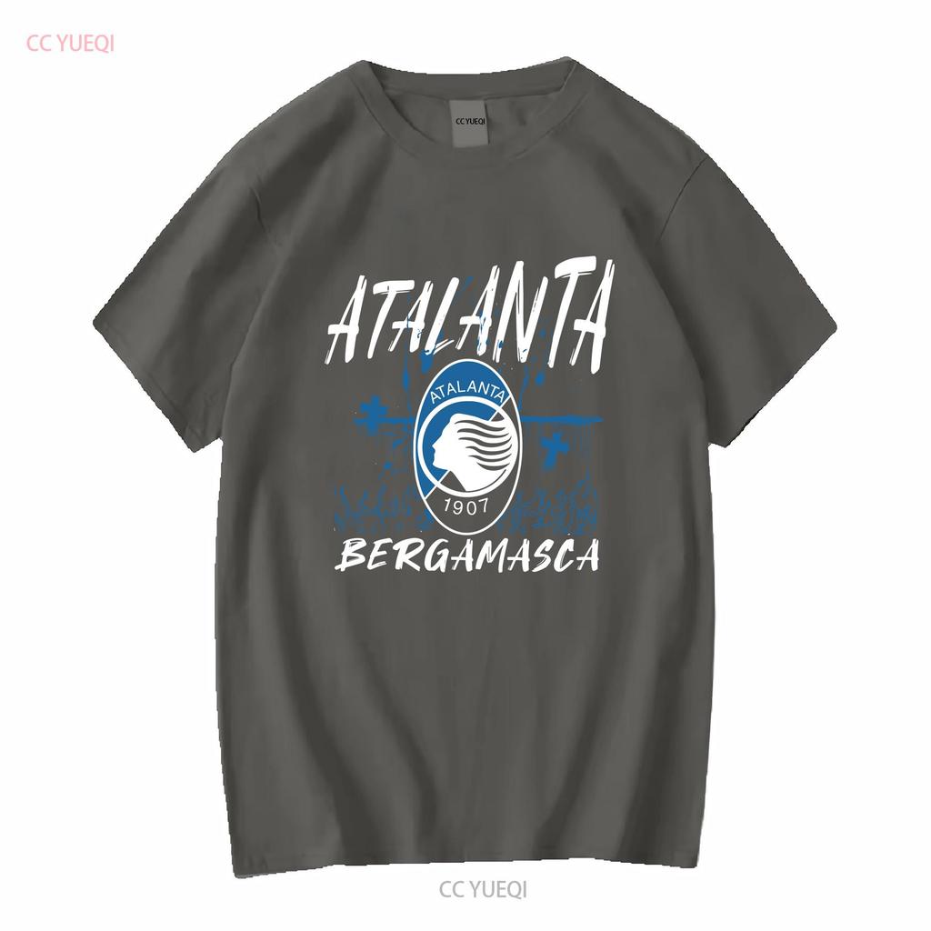 Atalanta Tričko Bergamasca Calcio La Dea Gli Orobici Nerazzurri Bergamo dlhý alebo krátky rukáv vintage Prané Bežné Mäkké