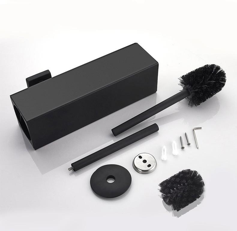 304 Stainless Steel Floor-Standing Toilet Brush with Punch-Free Wall Mount & Deodorizing Long Handle