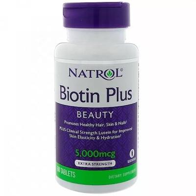 Biotin Plus, Beauty, Extra Strength, 5,000 Mcg, 60 Tablets