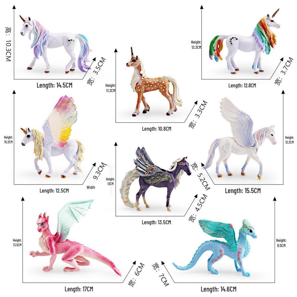 Cross-border Pegasus & Unicorn Mythical Creature Model for Kids