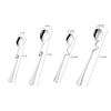 4pcs Twisting Coffee Spoon Set Curved Handle Mixing Spoon Polished Teaspoons  Cafe Supplies