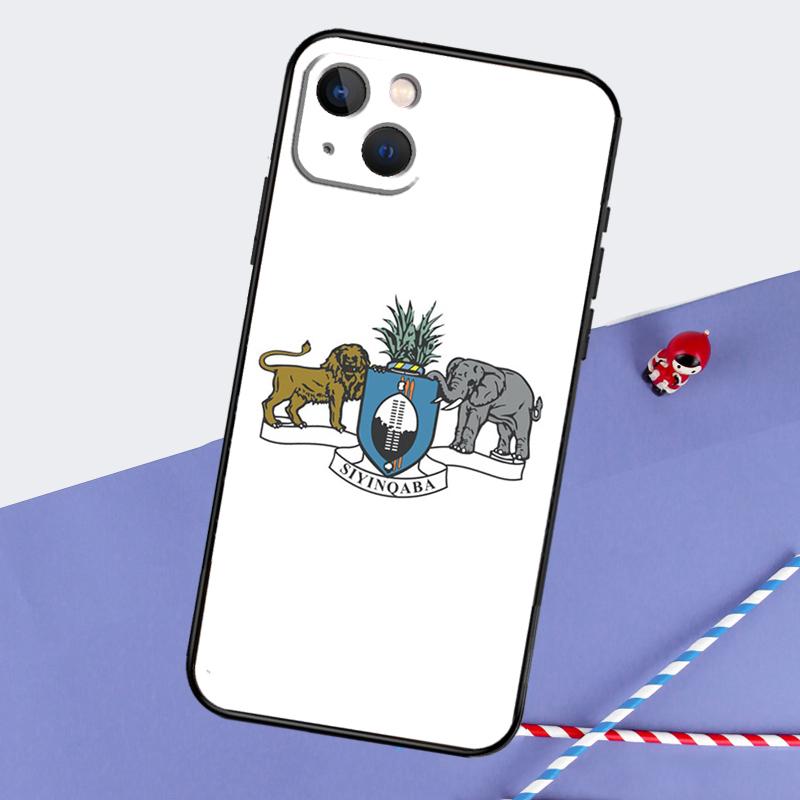 

Swaziland Flag Phone Case For iPhone 16 15 Pro Max 12 13 Mini 11 14 Pro Max XR 16 15 Plus 16e Cover Coque iPhone 11Pro MAX