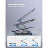 Adjustable Metal Laptop Stand, Foldable & Ventilated Cooling Riser for 10-15.6" Notebooks, Ergonomic Desk Solution