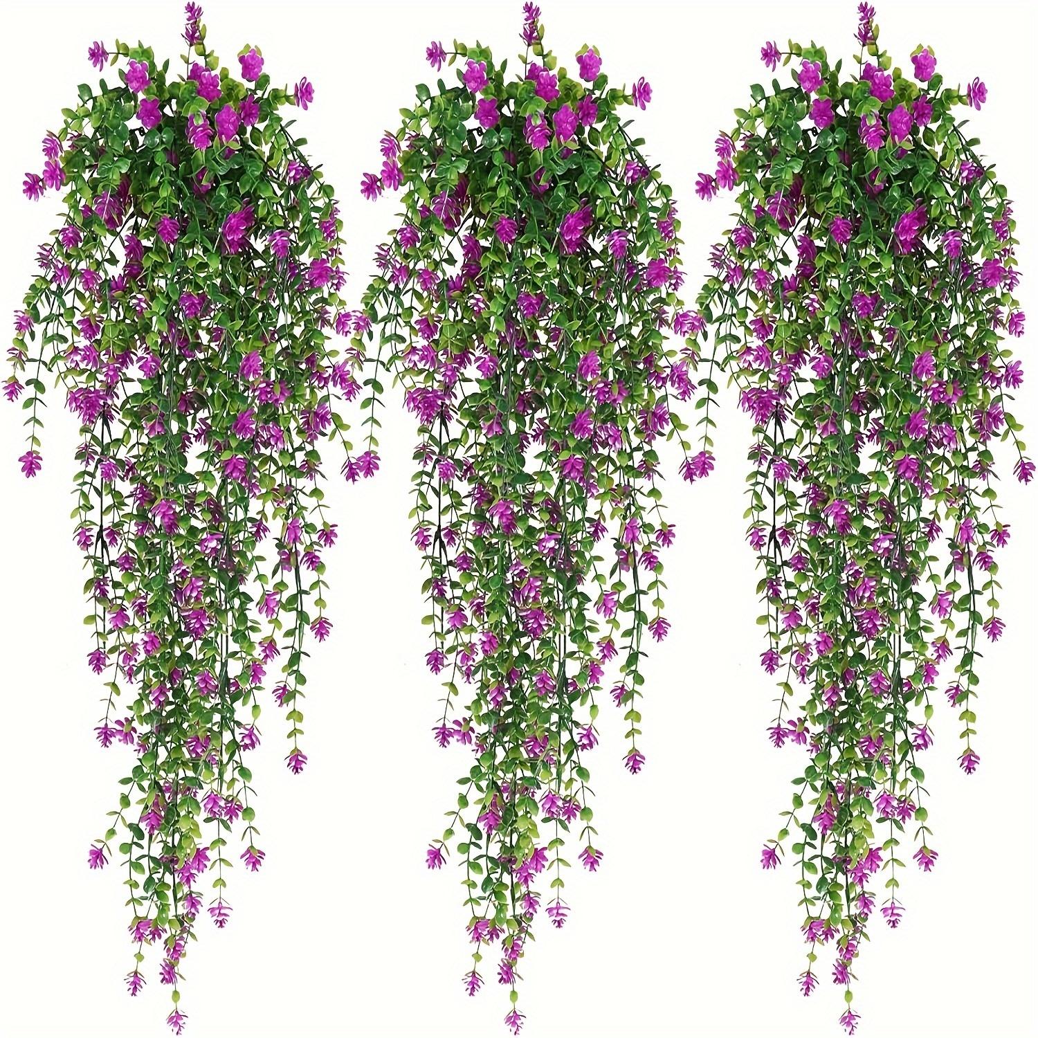 

3pcs Artificial Ivy Hanging Garland - Lifelike Faux Greenery for Indoor Outdoor Decor, UV Resistant, Detachable Leaves, Wedding Home Decoration красный