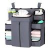 Baby Crib Hanging Organizers 6 Compartments Large Zippered Pocket Durable Fabric Nursery Storage Solution
